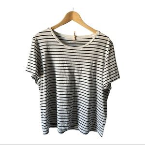 BOMBAS Pima Cotton Striped Short Sleeve Shirt Size Extra Large